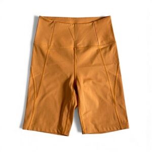 Girlfriend Collective Orange Bike Shorts Athletic Athleisure